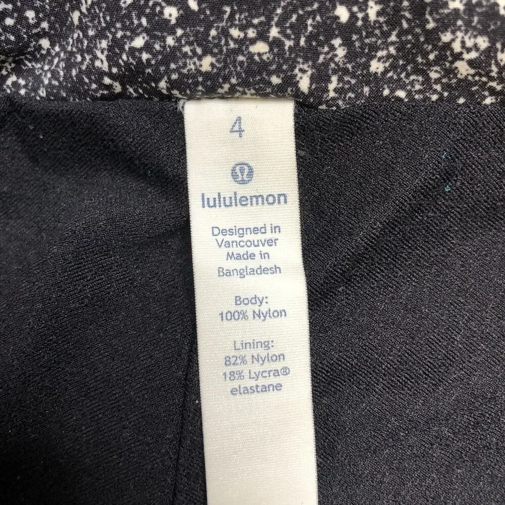 Lululemon Here To Move Jacket Sz 4 Luminesce Splatter White Black Hoodie LW4AMYS - Picture 5 of 12